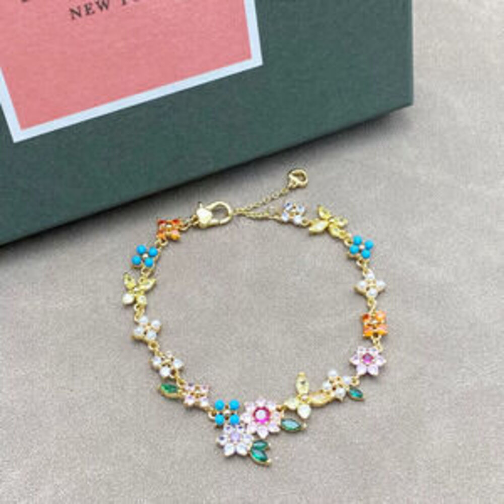 kate spade Zircon Flower Butterfly Beaded Asymmetric Bracelet